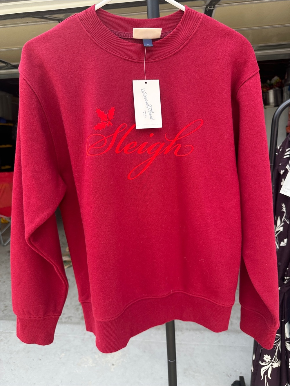 Universal Thread Red 'Sleigh' Crewneck Sweatshirt